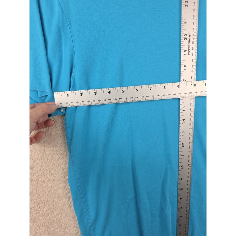 Polo Ralph Lauren Turquoise Blue Crew Neck Short Sleeve Cotton T-Shirt Size M - Picture 8 of 9
